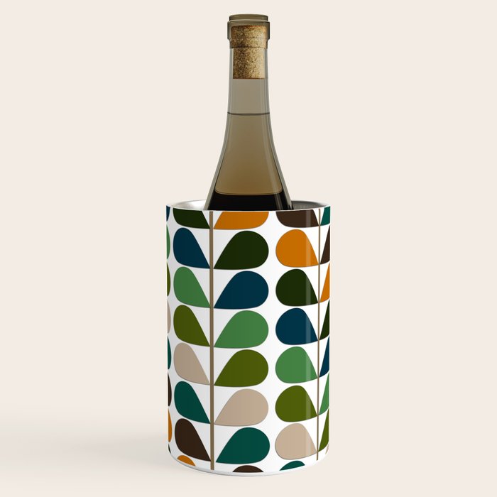 Mid Century Modern Fern Pattern Wine Chiller Gallery Image 3