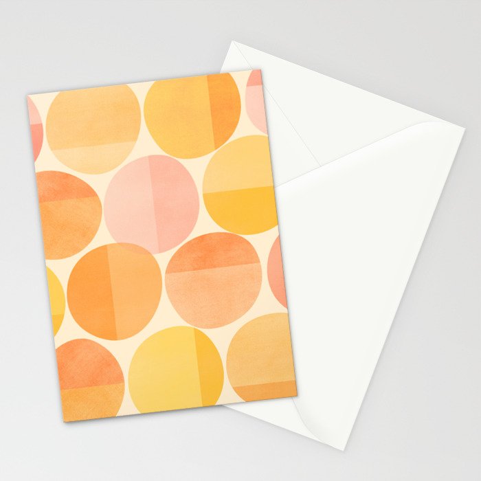 Mid Century Dots Stationery Card Gallery Image 2