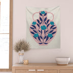 Vase with blue roses collection Wall Tapestry Gallery Image 2
