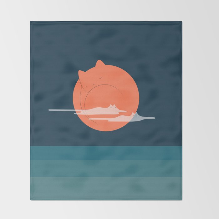 Cat Landscape 105 Throw Blanket Gallery Image 2
