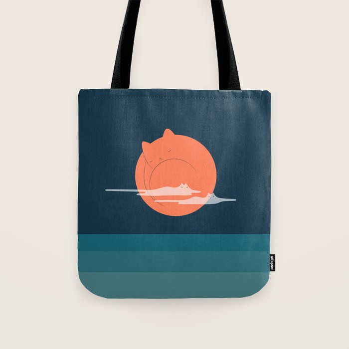 Cat Landscape 105 Tote Bag Gallery Image 1