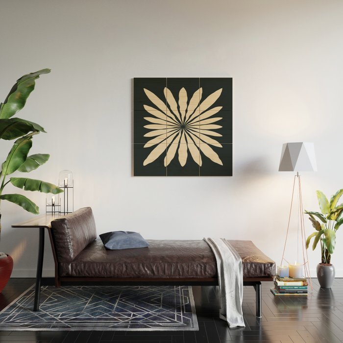 Star Leaf: Noir Wood Wall Art Gallery Image 2