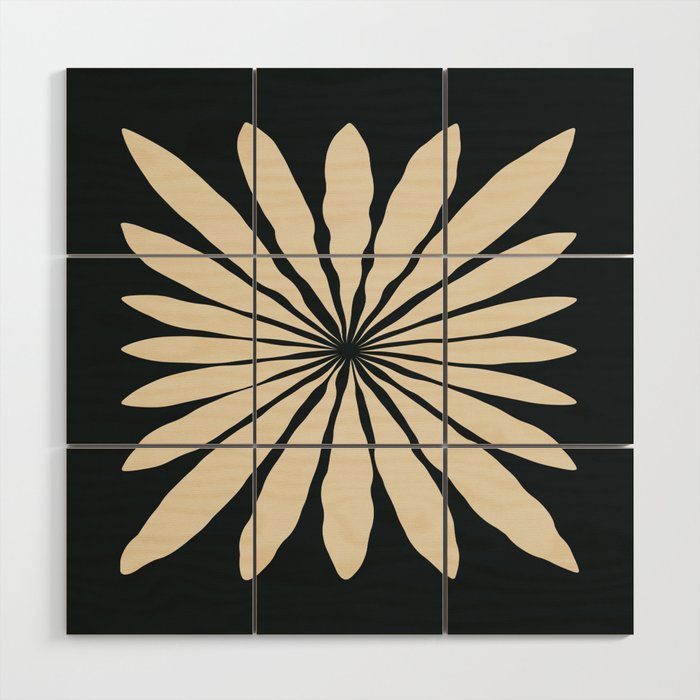 Star Leaf: Noir Wood Wall Art Gallery Image 1