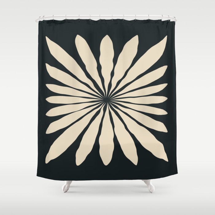 Star Leaf: Noir Shower Curtain Gallery Image 1
