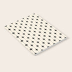 Midcentury Stars and Dots Classic Pattern in Black and Almond Cream Notebook Gallery Image 2