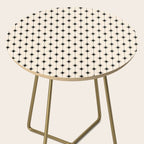 Midcentury Stars and Dots Classic Pattern in Black and Almond Cream Side Table Gallery Image 2