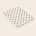 Midcentury Stars and Dots Classic Pattern in Black and Almond Cream Notebook Gallery Image 3