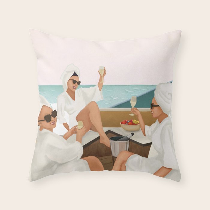 Seaside Indulgence Throw Pillow Gallery Image 1