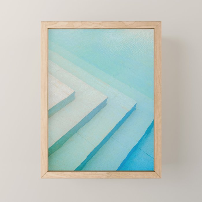 Shades of blue | Mexico pool travel photography Mini Art Print Gallery Image 1