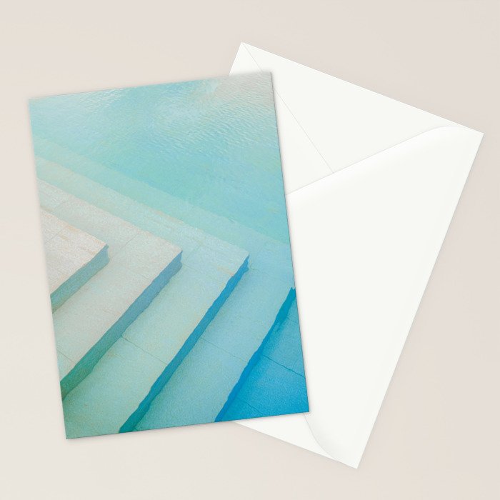 Shades of blue | Mexico pool travel photography Stationery Card Gallery Image 2