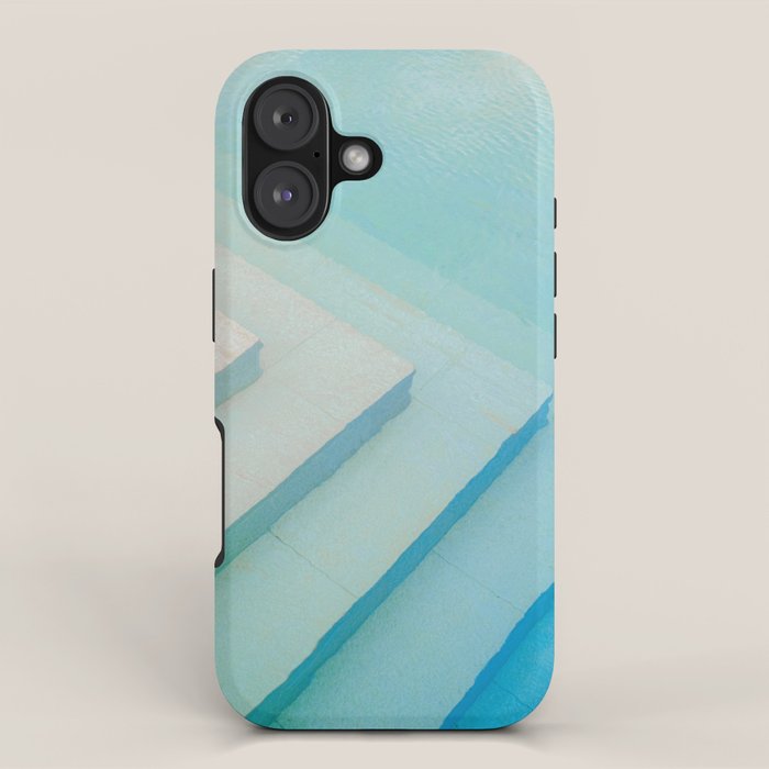 Shades of blue | Mexico pool travel photography iPhone Case Gallery Image 1