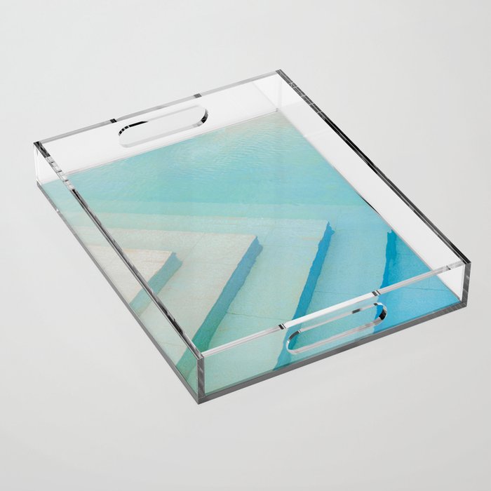 Shades of blue | Mexico pool travel photography Acrylic Tray Gallery Image 1