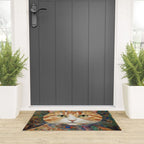 Gustav Klimt Style Tabby Cat with Green Eyes and Beautiful Clothes Welcome Mat Gallery Image 3