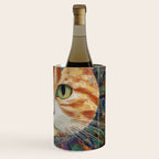 Gustav Klimt Style Tabby Cat with Green Eyes and Beautiful Clothes Wine Chiller Gallery Image 3