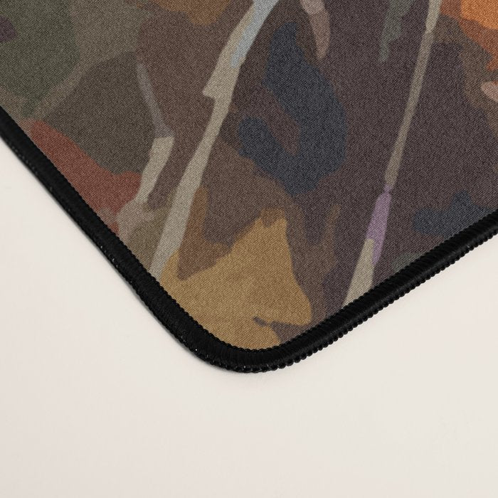 Gustav Klimt Style Tabby Cat with Green Eyes and Beautiful Clothes Desk Mat Gallery Image 4