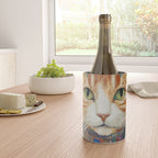 Gustav Klimt Style Tabby Cat with Green Eyes and Beautiful Clothes Wine Chiller Gallery Image 4