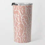 faces (pink) Travel Mug Gallery Image 3