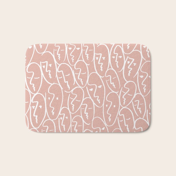 faces (pink) Bath Mat Gallery Image 1