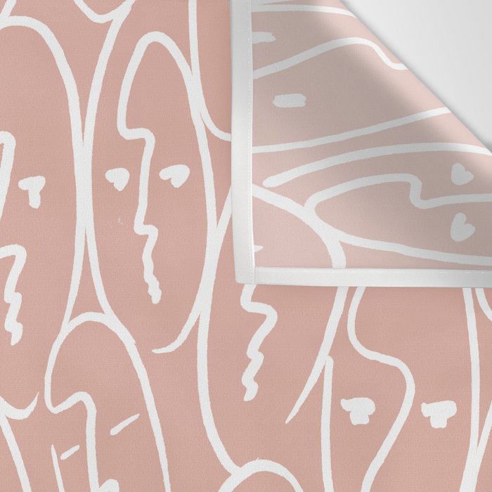 faces (pink) Wall Tapestry Gallery Image 3