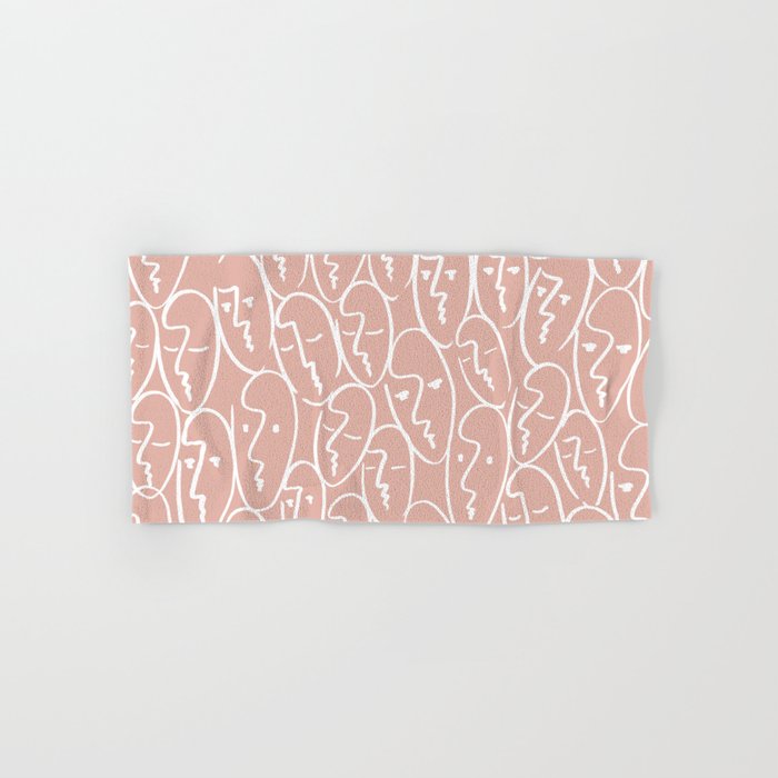 faces (pink) Bath Towel Gallery Image 1