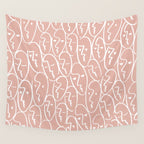 faces (pink) Wall Tapestry Gallery Image 4
