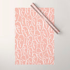 faces (pink) Wrapping Paper Gallery Image 1