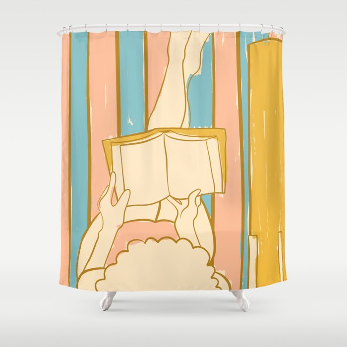 Portrait of a Woman Reading - Quiet Time 4 Shower Curtain Gallery Image 1