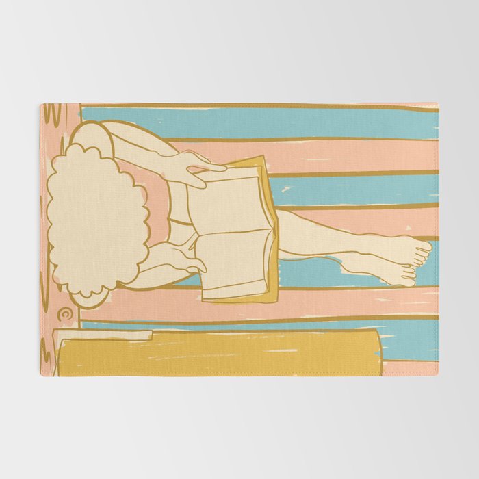 Portrait of a Woman Reading - Quiet Time 4 Rug Gallery Image 2