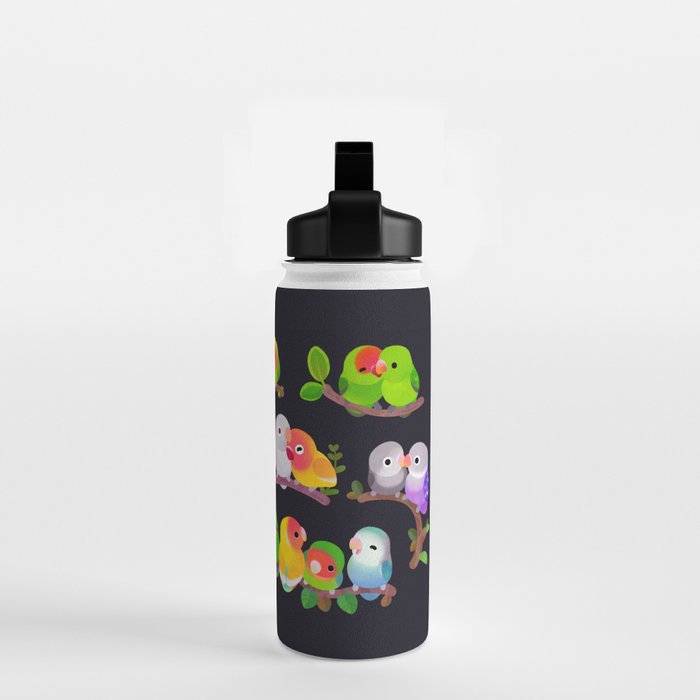 Lovebird - dark Water Bottle Gallery Image 2