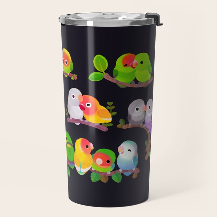 Lovebird - dark Travel Mug Gallery Image 2