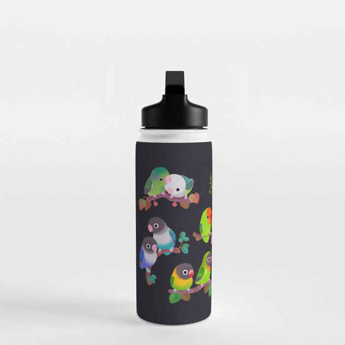 Lovebird - dark Water Bottle Gallery Image 3