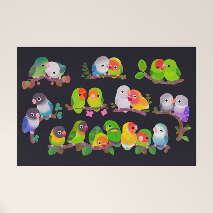 Lovebird - dark Welcome Mat Gallery Image 1