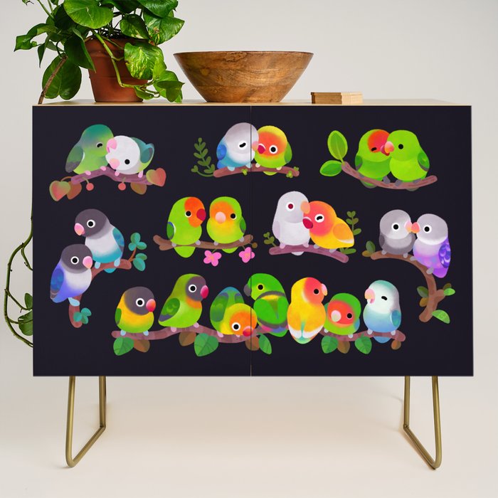 Lovebird - dark Credenza Gallery Image 1