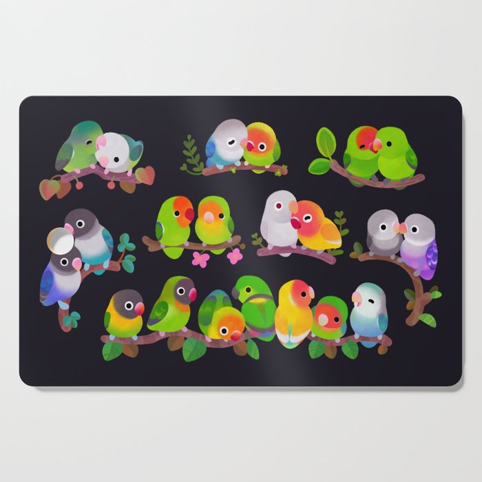 Lovebird - dark Cutting Board Gallery Image 1