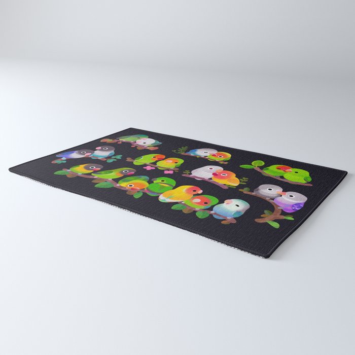 Lovebird - dark Rug Gallery Image 3