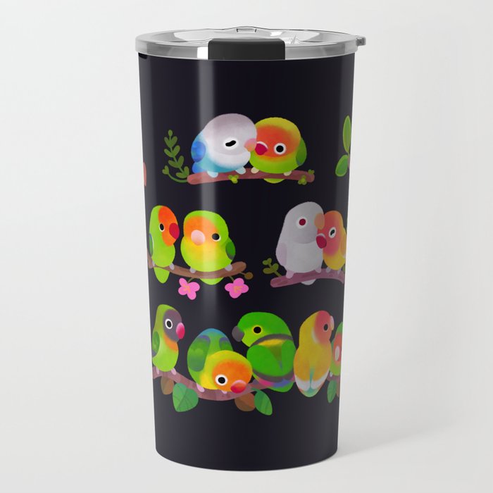 Lovebird - dark Travel Mug Gallery Image 1