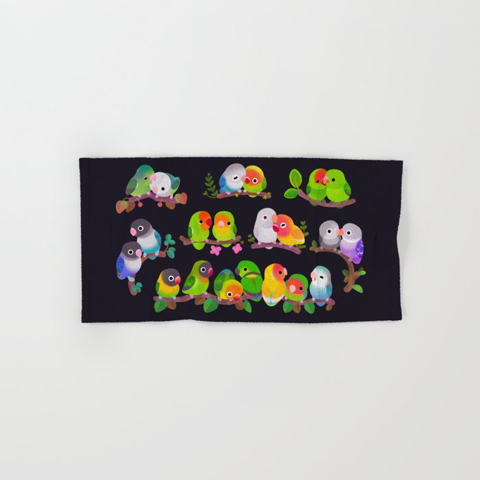 Lovebird - dark Bath Towel Gallery Image 1