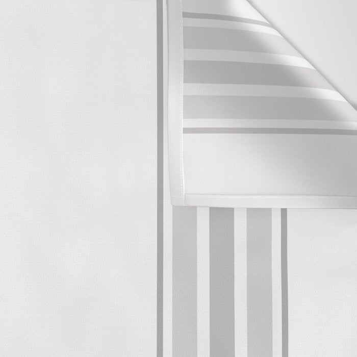 Farmhouse Ticking Stripes in Gray on White Wall Tapestry Gallery Image 3