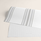 Farmhouse Ticking Stripes in Gray on White Wrapping Paper Gallery Image 2