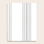 Farmhouse Ticking Stripes in Gray on White Notebook Gallery Image 4