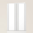 Farmhouse Ticking Stripes in Gray on White Stationery Card Gallery Image 2