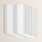 Farmhouse Ticking Stripes in Gray on White Wrapping Paper Gallery Image 3