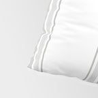 Farmhouse Ticking Stripes in Gray on White Pillow Sham Gallery Image 4