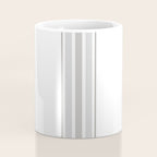 Farmhouse Ticking Stripes in Gray on White Coffee Mug Gallery Image 4