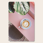 Pink Latte Coffee Shop Cutting Board Gallery Image 1