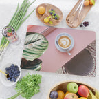 Pink Latte Coffee Shop Cutting Board Gallery Image 2