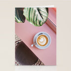 Pink Latte Coffee Shop Stationery Card Gallery Image 2