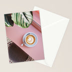 Pink Latte Coffee Shop Stationery Card Gallery Image 2