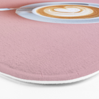 Pink Latte Coffee Shop Bath Mat Gallery Image 3