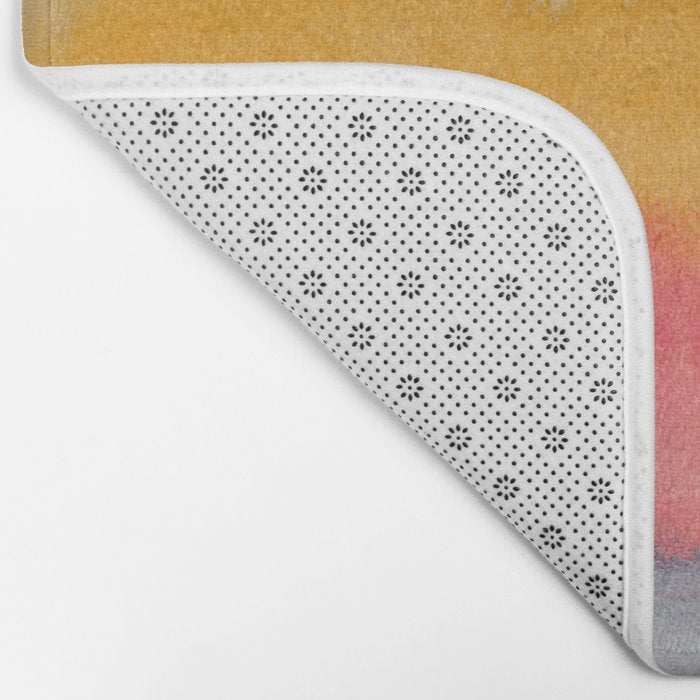Colorful Layers / Horizontal Watercolor Stripes Bath Mat Gallery Image 2